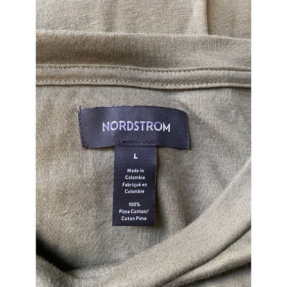 NORDSTROM Bnwot Men Long Sleeve Shirt Green Pima Cotton- - Picture 6 of 6